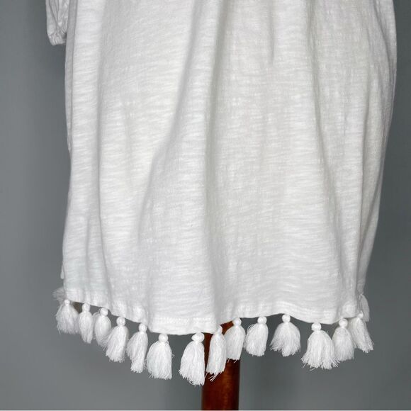 Lilly Pulitzer Trina Beach Mini Dress Smocked White Off Shoulder Size XXS - Picture 11 of 12